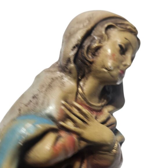 Vintage Mary Nativity Figure 4 Inch Italy Christmas Holiday Figurine Decor - Picture 9 of 16